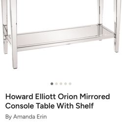 Mirrored Console Table/Vanity With Shelf