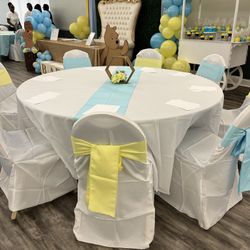 White Polyester Chair Covers