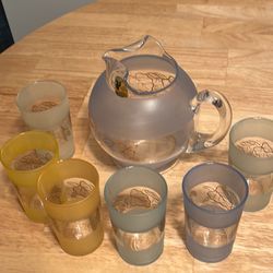 Vintage Pitcher And Glasses