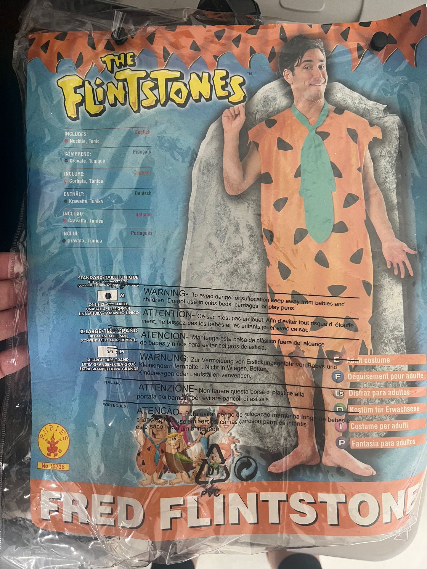 Fred Flintstone Costume - Standard Size