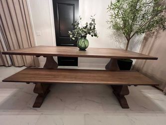 Real well made dining table and bench