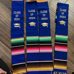 Class Of 2024 Blue Mexican Sash Brand New 