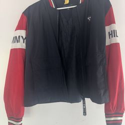 Tommy Hilfiger Colorblock Zip-Up Bomber Jacket – Red, White & Navy
