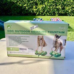 KADTC Dog Drinking Fountain and Water Sprinkler Toy Paw Press Step On Outdoor Splash Pad Puppy Drinking Dispenser Includes Hose NEW Retails $59.99