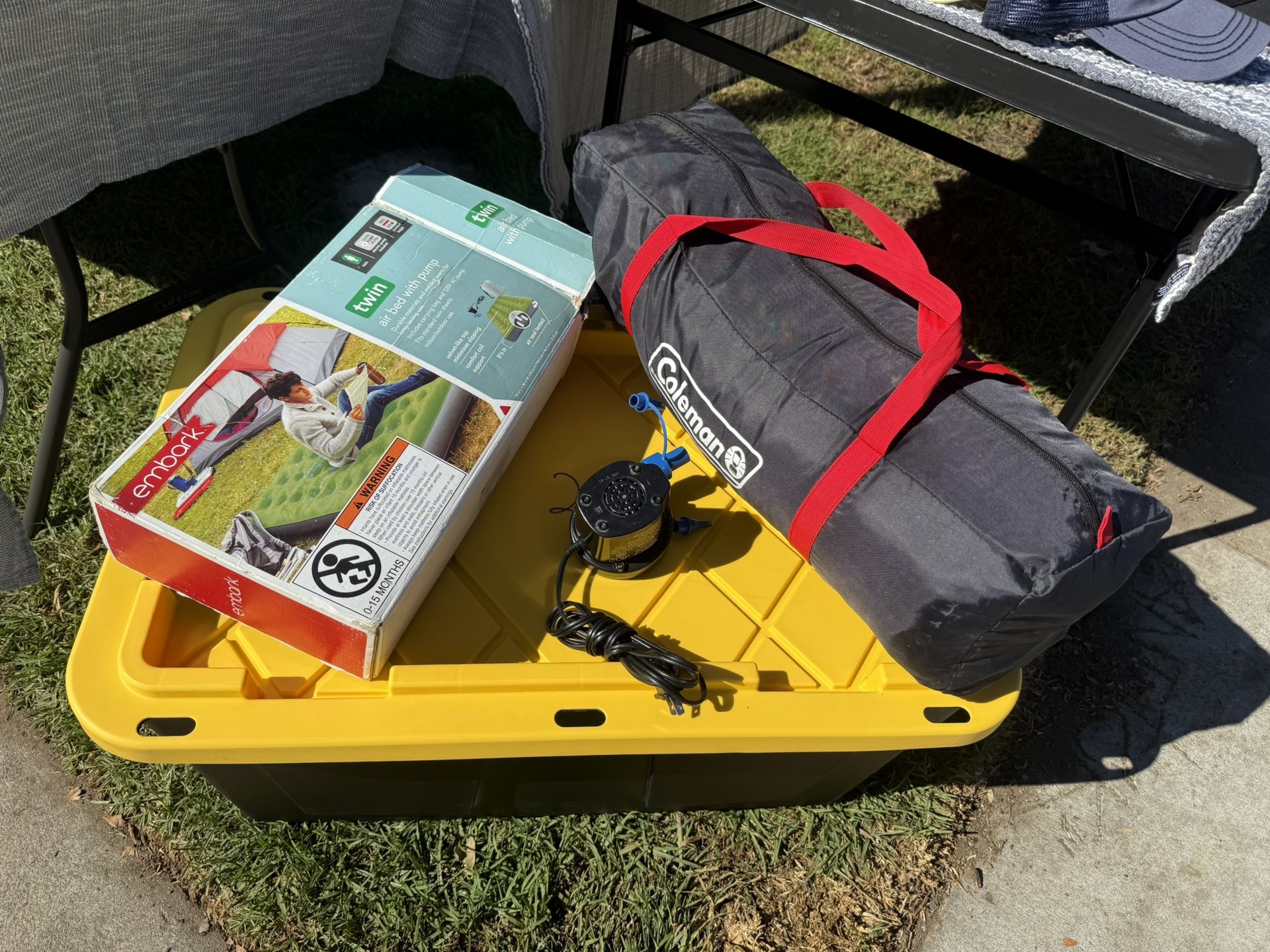 Coleman 2-Person Tent & Twin Embark Air Mattress With Pump