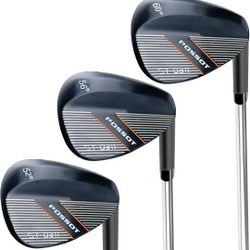 POSSOT 3 PCS Wedge Set or Individual Golf Wedges, Available in 52° Gap Wedge, 56° Sand Wedge and 60° Lob Wedge for Man and Woman Right Hand, Deeper Gr