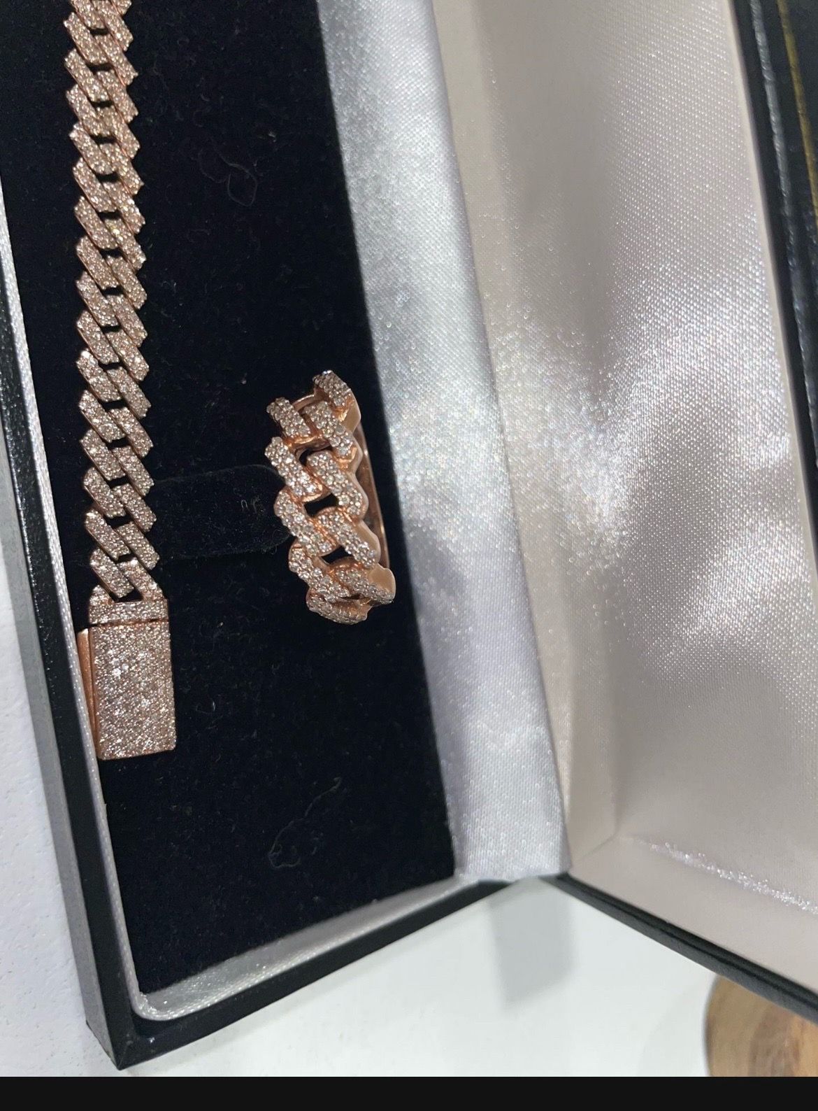 Diamond bracelet and ring