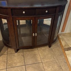 Furniture/ Two Drawers Glass Shelf’s Inside