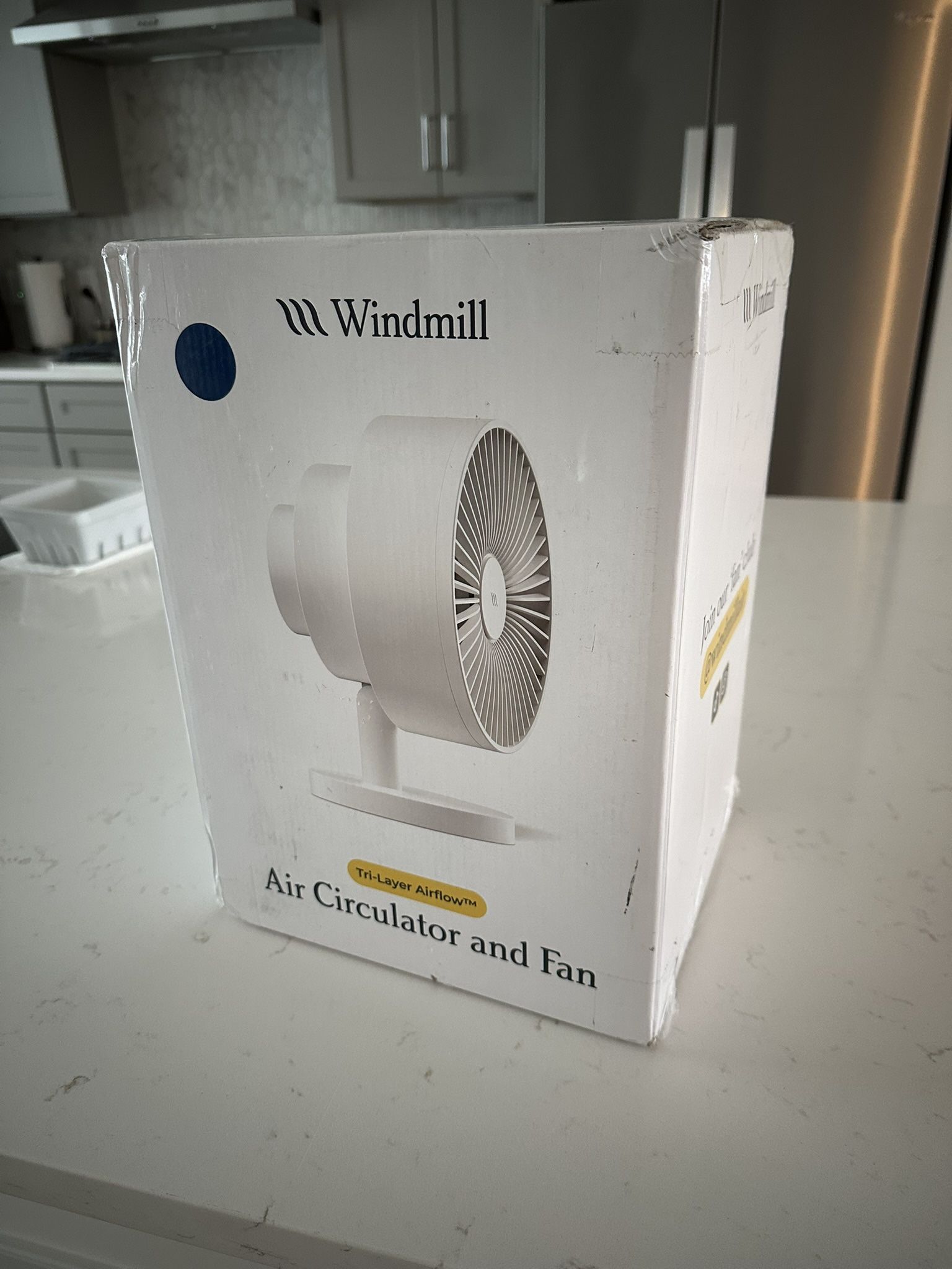 The Windmill Fan - Ultra Quiet, Blue. New In Box
