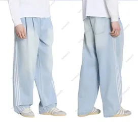 adidas Originals Adilenium Season 5 Denim Pants Men 35x32 Wide Leg Double Pleat