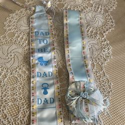 Tie And Sash For Baby Showe Mom And Dad
