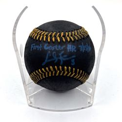 Chris Taylor Fist Career HR Signed Black Baseball