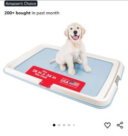 Pee Pad Holder, Fits 28x34 Pads, Blue, Made in USA
Dog Training Pad Holder, Holds Pads in Place, Leakproof Design, Secure Latches, Non-Skid Feet, Easy
