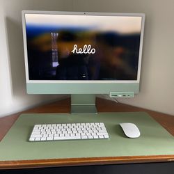 iMac 24 Green 2021 3.2GHz M1 8-Core CPU/GPU 16GB RAM Excellent condition with attachment