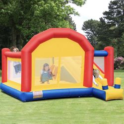 Costway Inflatable Bounce House Slide In Bouncer Castle Jumper Playhouse without Blower