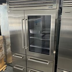 Subzero Pro 48” Wide Stainless Steel Built In Refrigerator 