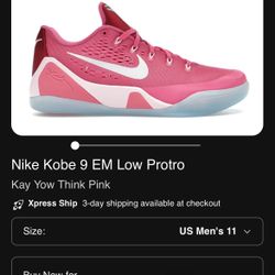 Kobe 9 Think Pink Breast Cancer 