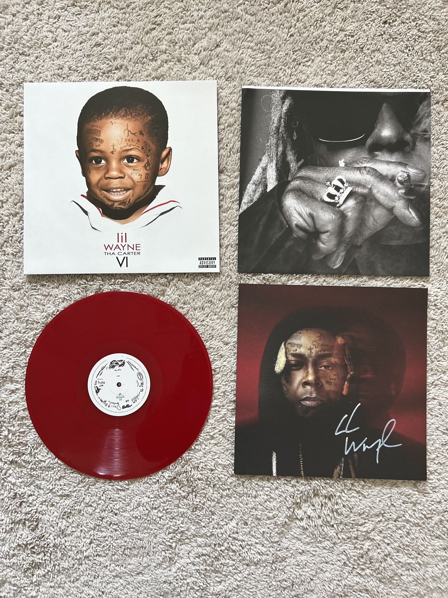 LIL WAYNE Tha Carter VI Red Signed Vinyl LP CARTER 6