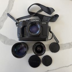 Contax RTS III Film Camera With Contax Zeiss 25 2.8, 50 1.4, 85 1.4 All MMJ 