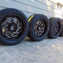 20X10 Motiv Black/Milled 285 50 20 Kenda A/T Tires 6 Lug Rims -19MM Offset 