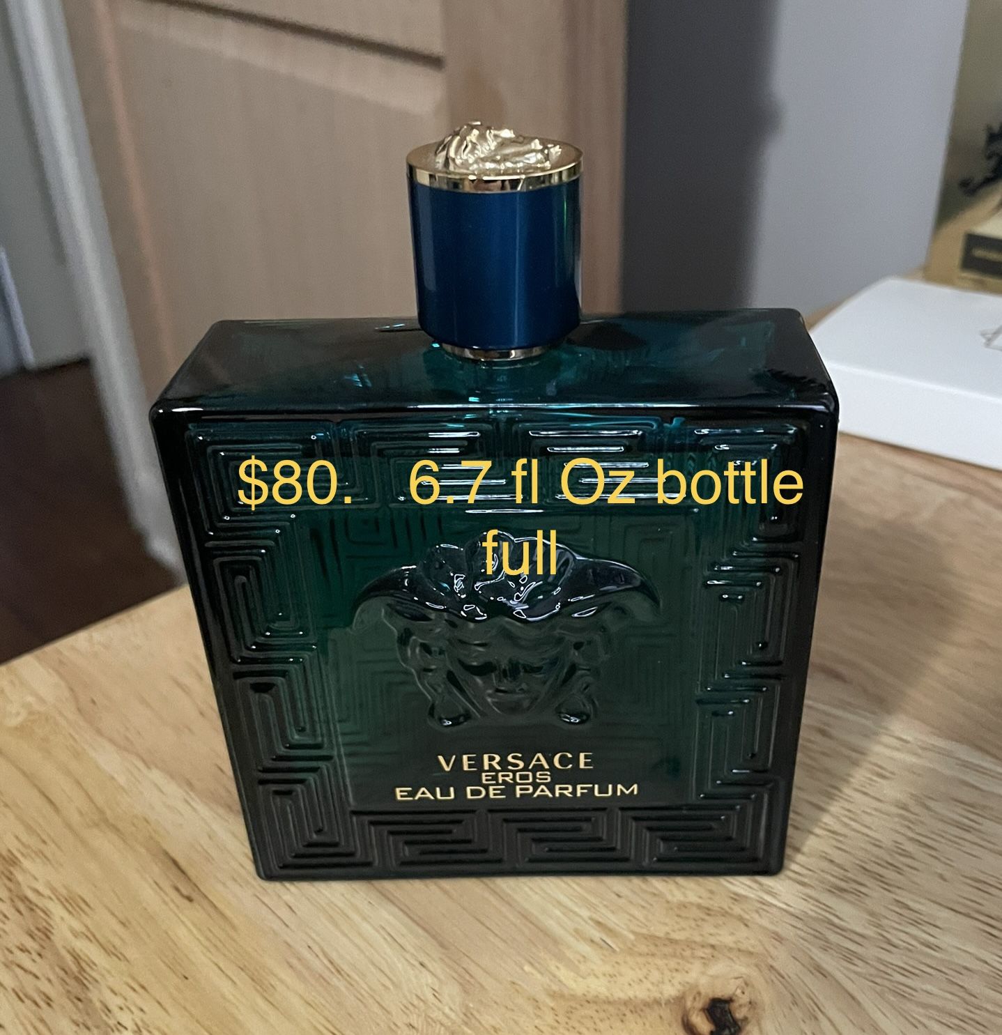 Versace Eros 6.7 Oz Full Size Bottle Cologne Perfume