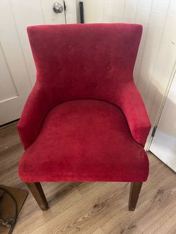 Red velvet armchair