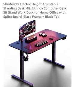 Electric height adjustable standing desk
