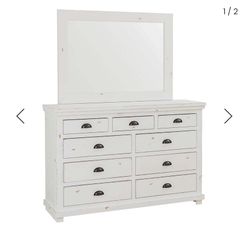 Dresser With Mirror And Two Night Stands. Can Sell Separately. 