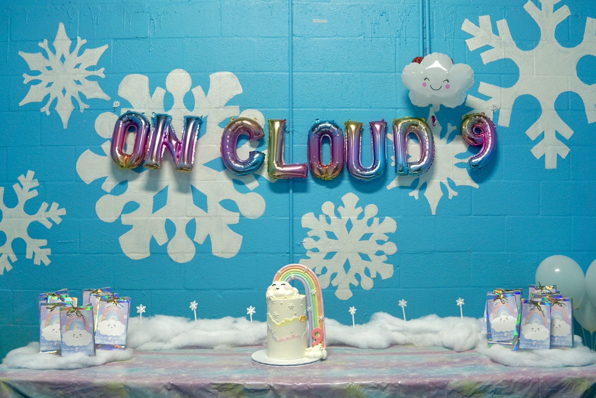 On Cloud 9 Party Birthday Decor Balloons