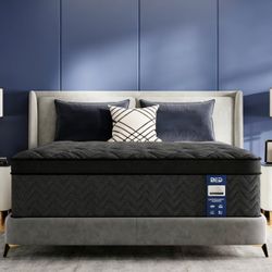 KING 14” Hybrid Mattress-Cooling Gel Foam & Individual Pocket Springs-Firm Feel- $280 FIRM