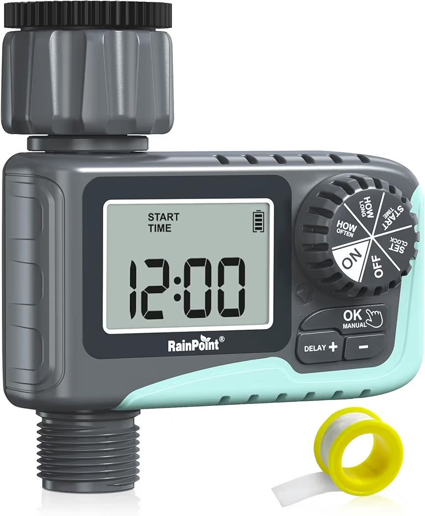 RAINPOINT Sprinkler Timer One Zone for Yard Outdoor Watering, 1 Zone