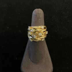 14k Gold Twisted Band Ring 38216-1