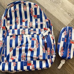 New Jia Jun Flag Backpack And Pencil Bag