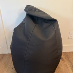 Authentic Zanotta Sacco Bean Bag Chair – Black – Small/Compact Size