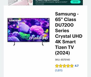 Samsung 65” tv and tv console table