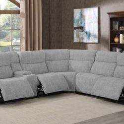 Power Recliner Sectional With Usb Connection 