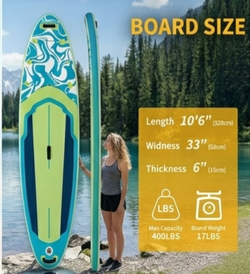 Brand new ✨️ in box 📦 Blue 💙 and Green 💚 Inflatable Stand Up Paddle Board SUP 10'6" w Accessories