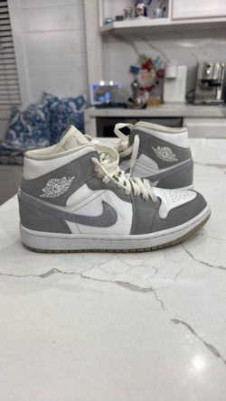 Jordan 1 Mid Wolf Grey Aluminum (Women's)