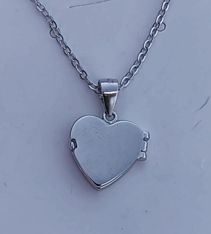 Sterling Silver heart Locket Necklace
