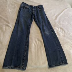 Levi’s 517 Jeans Men 33x34 Blue Bootcut Denim Mid Rise Rodeo Heavyweight (33x32)