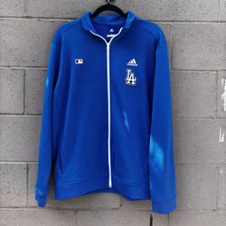Adidas Large Blue Dodgers Zip Track Jacket 