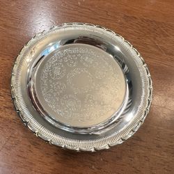 Antique 8 S Metall Silver Plated Coasters- Made In Sweeden 
