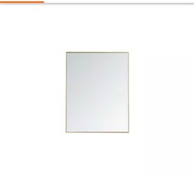 Brass 36 in. W x 48 in. H Rectangle Vanity Mirror