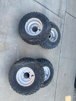 YAMAHA RAPTOR 50 & 80 WHEELS & TIRE SET RIMS
