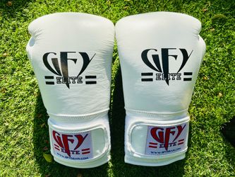 🥊 GFY ELITE 16 OZ BOXING GLOVES | NEVER USED | WHITE
