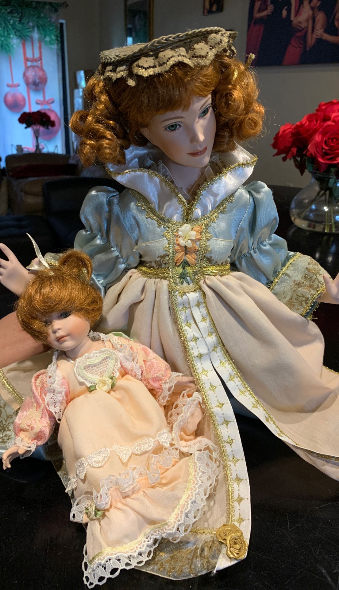 Antique style porcelain dolls