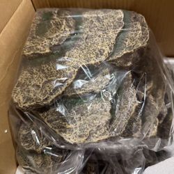 XL Bearded Dragon Hide and Basking Rock, Reptile and Aquarium Cave Habitat Decor with Platform for Lizards, Snakes, Fish Tank, Natural Terrarium Rock 