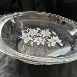 PRINCESS HOUSE Fantasia Crystal Large Oval Covered Casserole Dish  w/Lid
