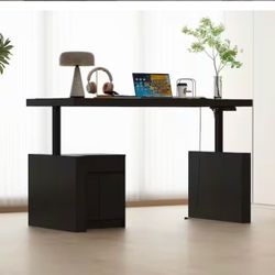 Black Electric Adjustable Desk