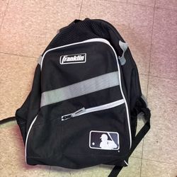 Franklin Sports Adult or Youth Baseball Storage Backpack Bag - MLB Black/Gray